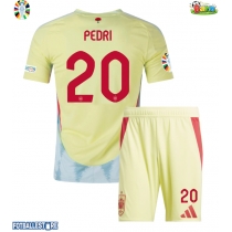 Spania Pedri Gonzalez #20 Bortedraktsett Barn EM 2024 Kortermet (+ Korte bukser)